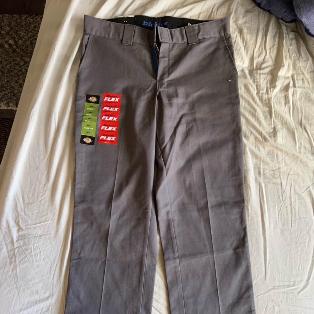 Men’s Dickies Flex grey tweed dress pants